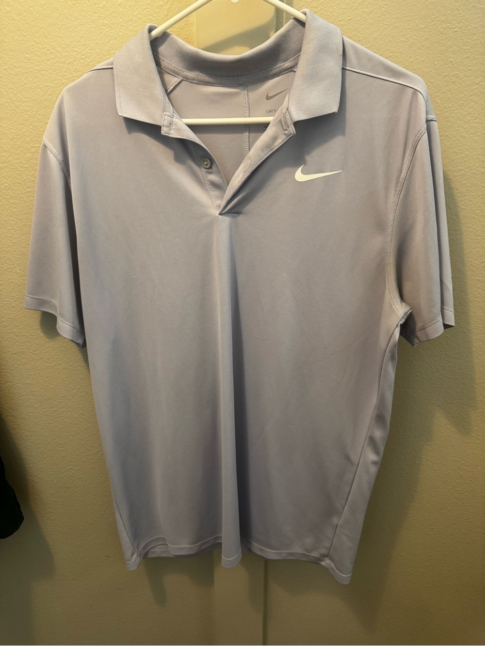 Nike Men’s Light Lavender Polo Shirt with White Swoosh